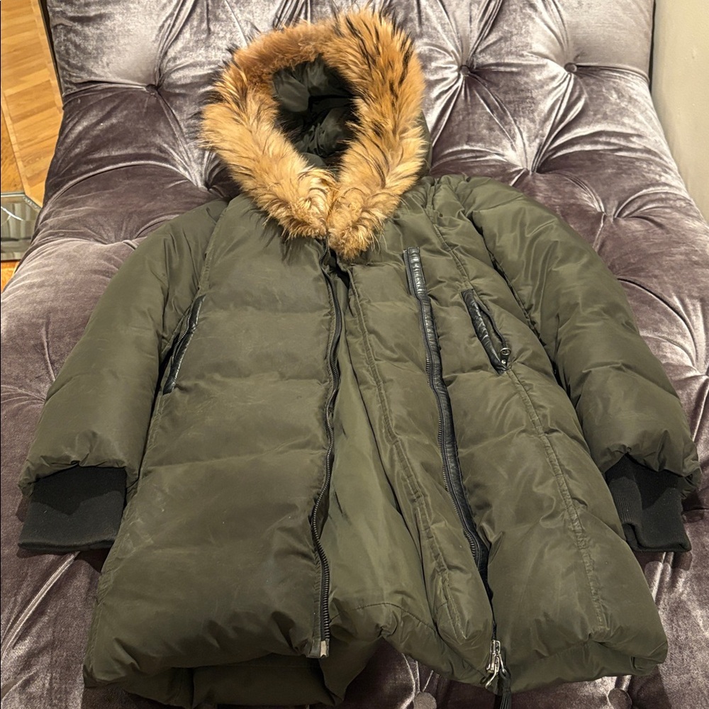Mackage Olive Puffer Jacket with Faux Fur Hood - Picture 2 of 11